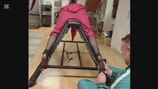 Tickled crazy on my feet and ass