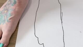 Outline of my giant foot