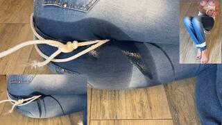 Tied up and desperate: pissed my jeans three times
