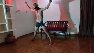 How he loves to kick the balls of his men when he has them tied up and dominated (1)