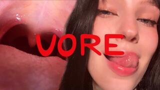 Goth giantess swallows you | Vore