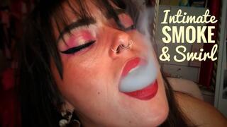 Intimate Close Up Smoking | Smoke & Swirl Red Lipstick