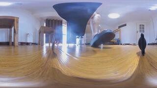 new 360VR XINGGAN black platform sandals squish dwarf 6K