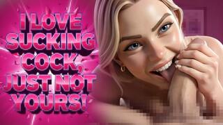 I love sucking cock. Just not YOURS!