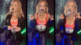 German marlboro Girl encouragement Smoking 2 marlboro 100 at once