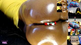 Nosey Neighbor Stuffed in Oily Ass Smothering - Unaware Giantess, Ebony Ass Fetish