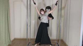 Japanese Tickling – College Girl Bound on X-Frame and Teased Step by Step