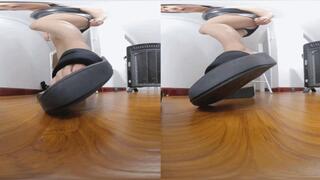 The 3DVR180 MIXUE thick-soled black sandals crush and shrink men1