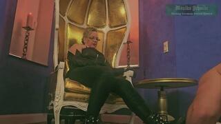 Monika Schmidt Femdom Smoking Human Ashtray Verbal Humiliation Boot Worship WMV