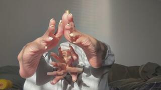 My Yellow toes didn’t cum to play but cum they shall receive as tribute