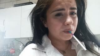 Smoking while crying