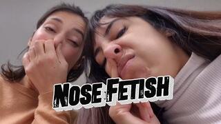 POV Alesia and Greia Nose fetish