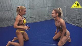 Nikki vs Olga competitive wrestling
