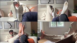 Using my slave as my personal footstool