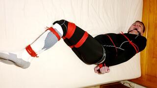 Man tied up in tight leggings 1-BBW Domination,BBW bondage,man tied up,bound and gagged man,leggings,compression gear,amateur,gay bondage,feet tickling,man in bondage,male bondage,socks,rope bondage,
