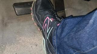 Evalynn Driving to work in Sneakers and Jeans 4