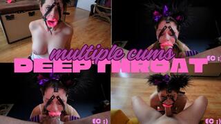 Multiple Deepthroat Pies With Lips Gag_4K