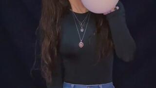 Empress Scarlett blows and pops balloons