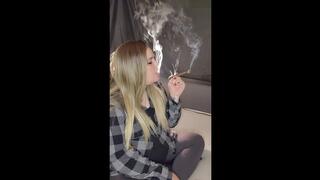 Cigar smoking and creamy smoke