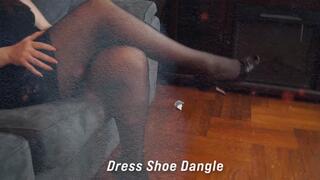 Eve Dangles heels in Pantyhose and Dress 1