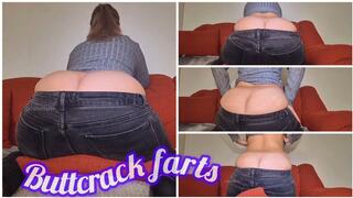 Butt crack farts on sofa