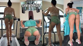 Big Ass Workout in Tight Shorts with Hot Close-ups