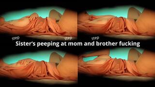 Stepmom & you fuck beside stepsister voyeur peeping tom