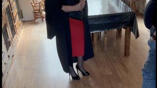 Headmistress Fire canes the caretaker Part 1 of 4