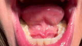 Angelic Tongue Tease Close-Up