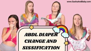 ABDL Diaper Change And Sissification Age Regression Fetish - Cleavage - Dirty Talk