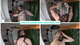 Long Hot Shower with Long Haired Theo 4K