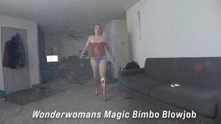 Bimbofied Wonder Woman sucks cock 3