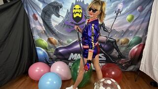 Evil-Lyn2912 as Harley Quinn stomp, nail and sit to pop