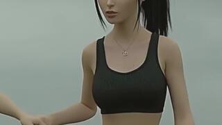 Public strip lesbian edition - Light wrestling and clothing destruction