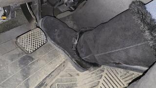 Driving in tall black bearpaws 1