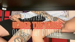 Secret masturbation under the table