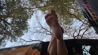 Foot Ignore FaceTime Call in My Truck – Dangling, Swaying, Toe Spreads (11:50)