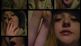 Casual smoke outside