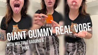Giant Gummy Vore with Multiple Gagging & Puke