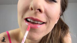 Lip Gloss Application - Glossy Lips SFW