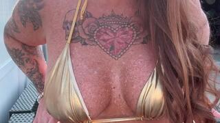 Sexy Smoking 9 Gold Bikini