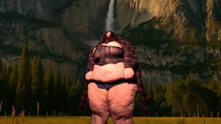 SSBBW Role Play Country Belly Lady Strips In Plaid