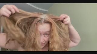 I trimmed the ends of hair