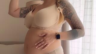 Plump and busty feedee fills her tummy with mentos and coke bloating, then plays with her fat pussy