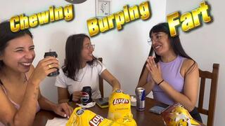 Snack and soda cause loud burps and smelly fart