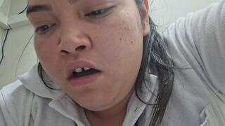 yawning with your mouth closed