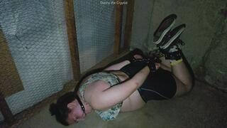 Hogtied, Ballgagged, & Angry on Dirty Basement Floor