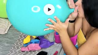 Inflating balloons for a custom and adding my personal touch