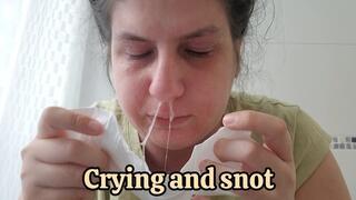 FEMALE DESPAIR: CRYING A LOT AND MUCUS FETISH (BLOWING MY NOSE)