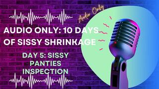 AUDIO ONLY 10 Days of Sissy Shrinkage - Day 5 Sissy Panties Inspection
